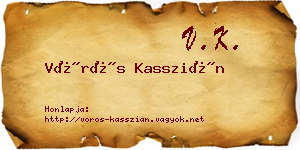 Vörös Kasszián névjegykártya